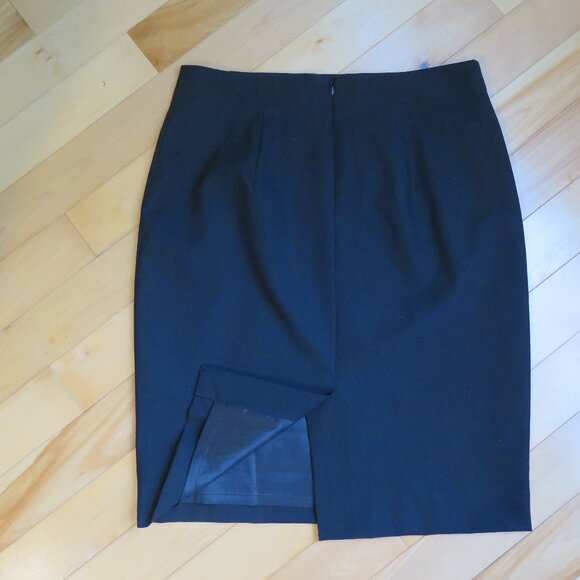 Banana Republic petite wool pencil skirt black size 4P - Picture 4 of 6